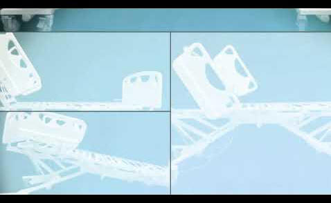 Tuffcare high low hospital bed 5 motors in Orange